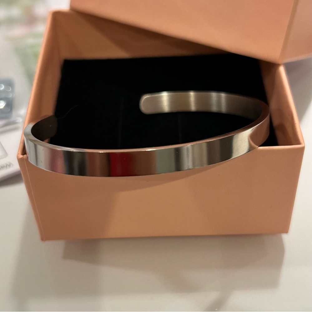 Inspirational Stainless Steel Cuff Bracelet - Picture 5 of 13